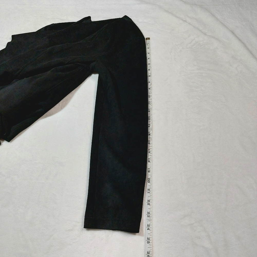 Adrienne Vittadini black draped open front faux suede blazer jacket size L. - Picture 7 of 7